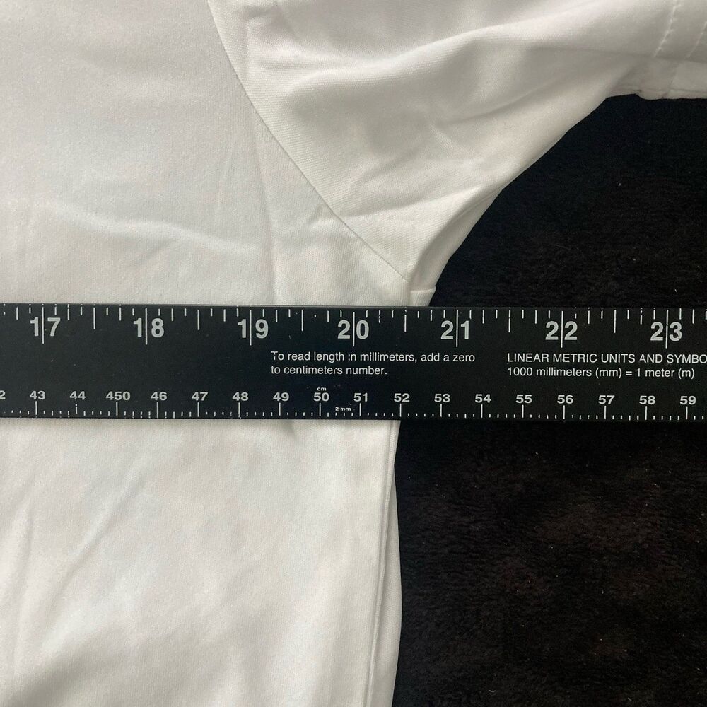 Collars & Co Dress Semi-spread Collar Polo Short Sleeve Sz Medium White NWOT - Picture 5 of 8